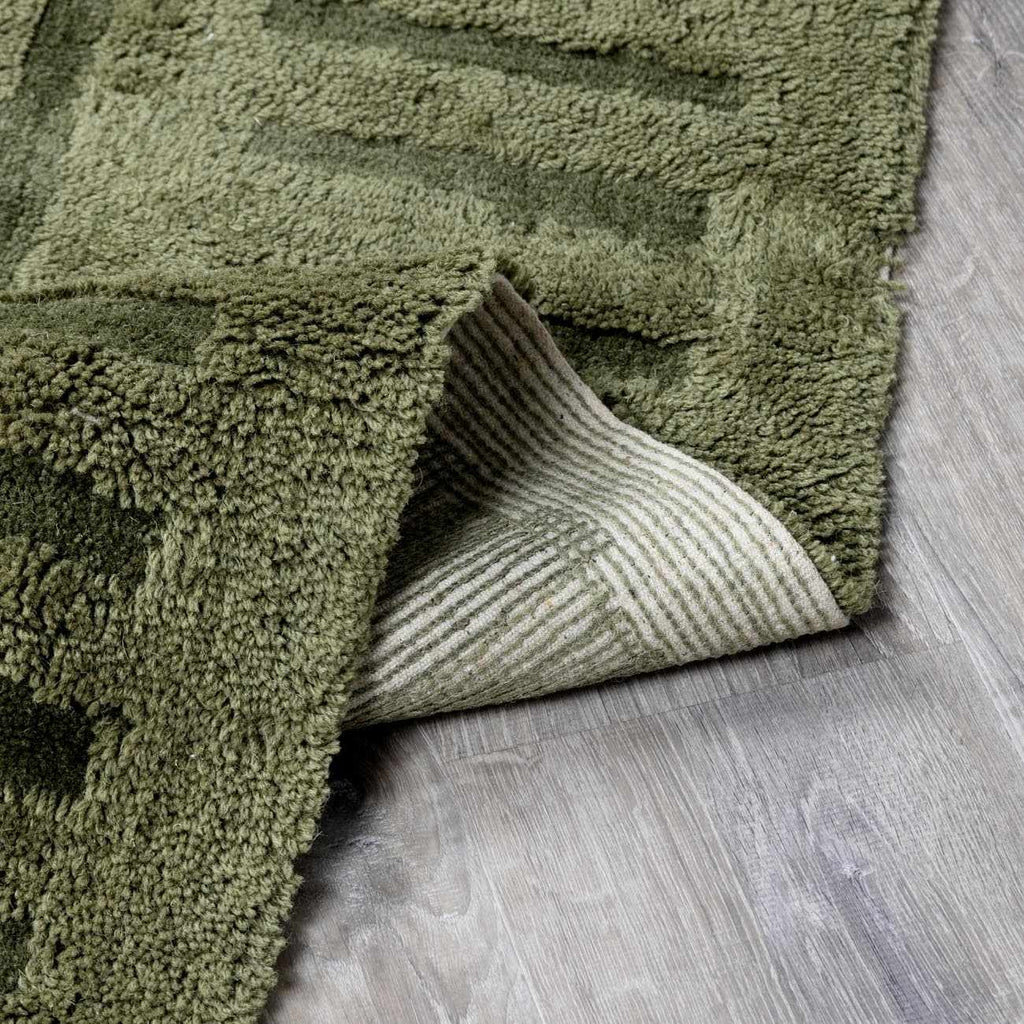 Washable Wool Rug - Green - Clearance - thewrightstore