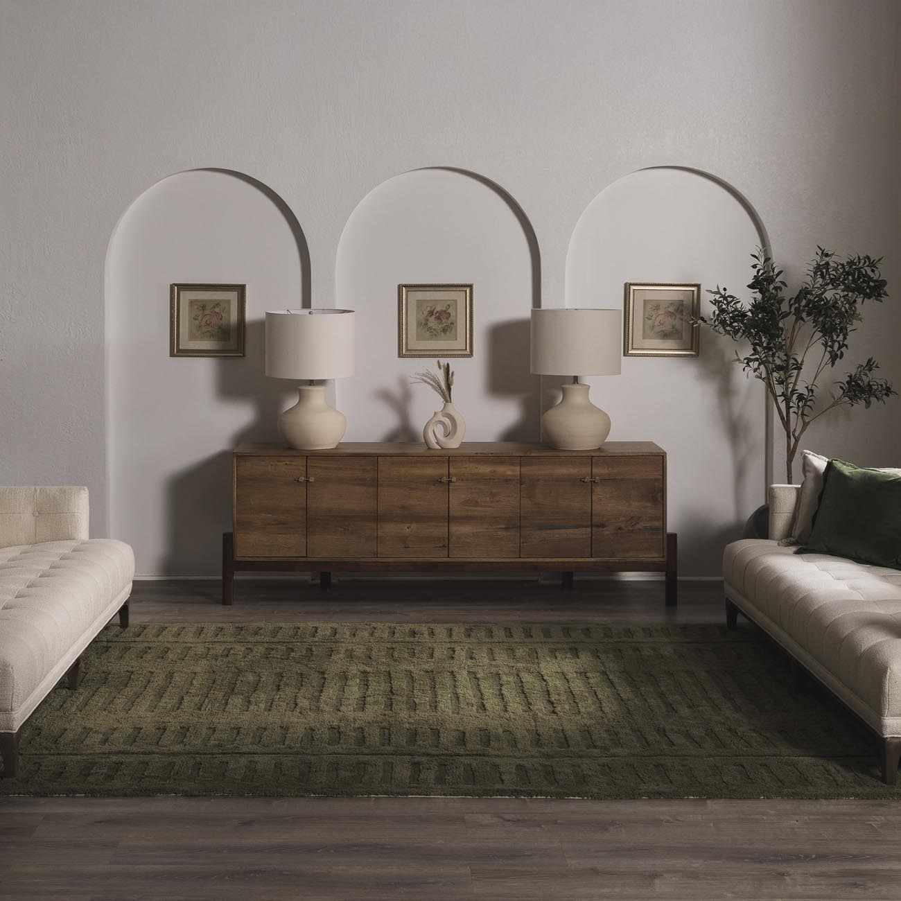Washable Wool Rug - Green - Clearance - thewrightstore