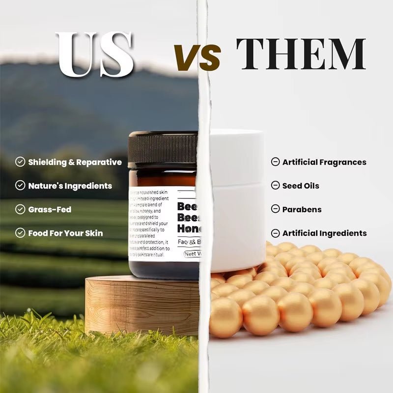 Whipped Beef Tallow and Honey Balm Moisturizing Beef Tallow Face Cream Body Lotion Grass Fed Grass Finished Face Cream Care - thewrightstore