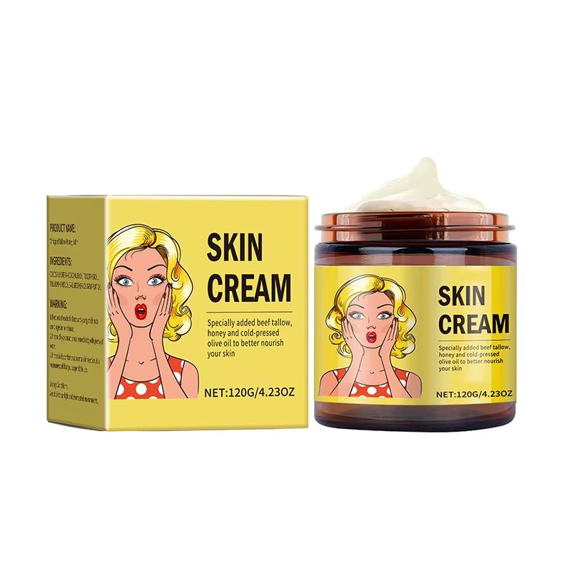 Whipped Beef Tallow and Honey Balm Moisturizing Beef Tallow Face Cream Body Lotion Grass Fed Grass Finished Face Cream Care - thewrightstore