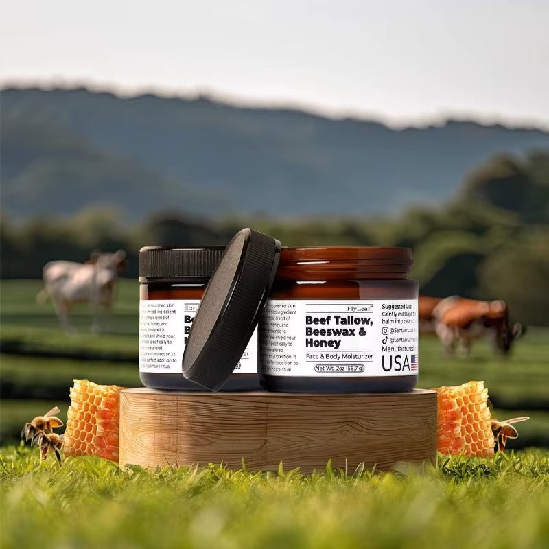 Whipped Beef Tallow and Honey Balm Moisturizing Beef Tallow Face Cream Body Lotion Grass Fed Grass Finished Face Cream Care - thewrightstore