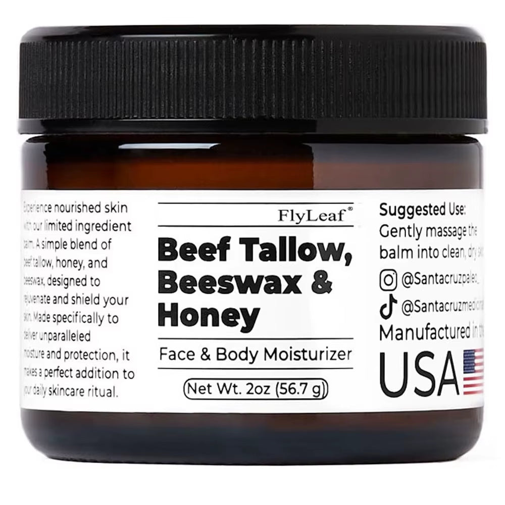 Whipped Beef Tallow and Honey Balm Moisturizing Beef Tallow Face Cream Body Lotion Grass Fed Grass Finished Face Cream Care - thewrightstore