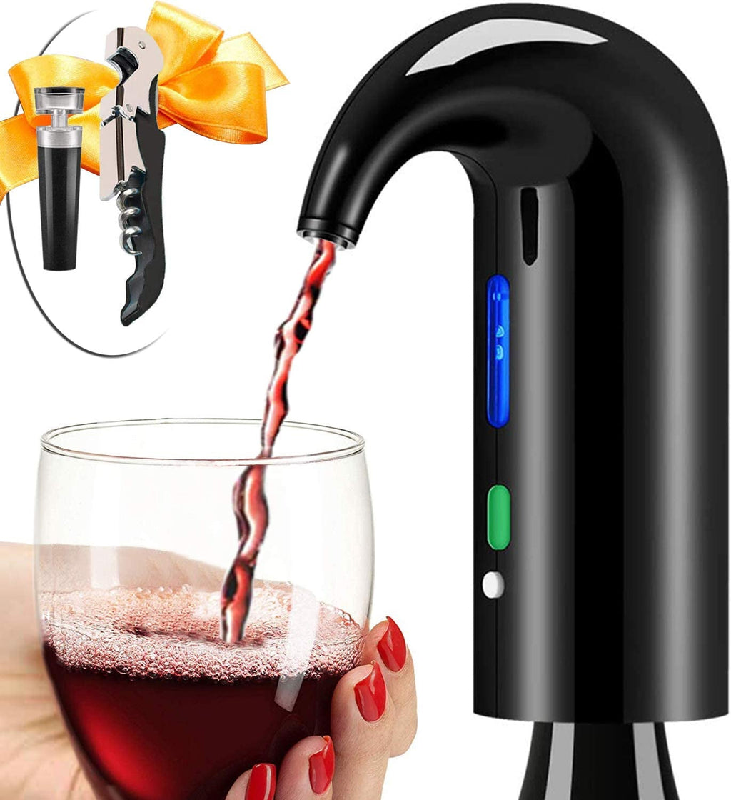 Wine Aerator Electric Wine Decanter Best Sellers One Touch Red - White Wine Accessories Aeration Work with Wine Opener for Beginner Enthusiast - Spout Pourer - Wine Preserver - thewrightstore