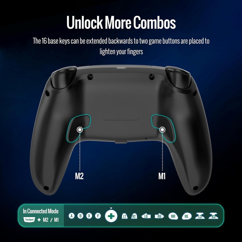 Wireless PS5 Controller with Hall Effect Sticks, RGB Lighting, Motion Control, Dual Vibration for PC - thewrightstore