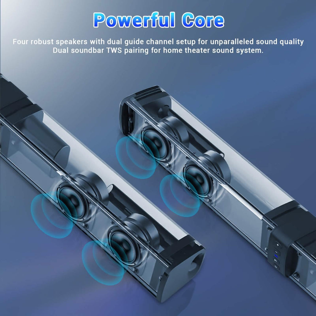 Wireless Soundbar for TV – 2 - in - 1 Detachable Bluetooth Speaker - thewrightstore