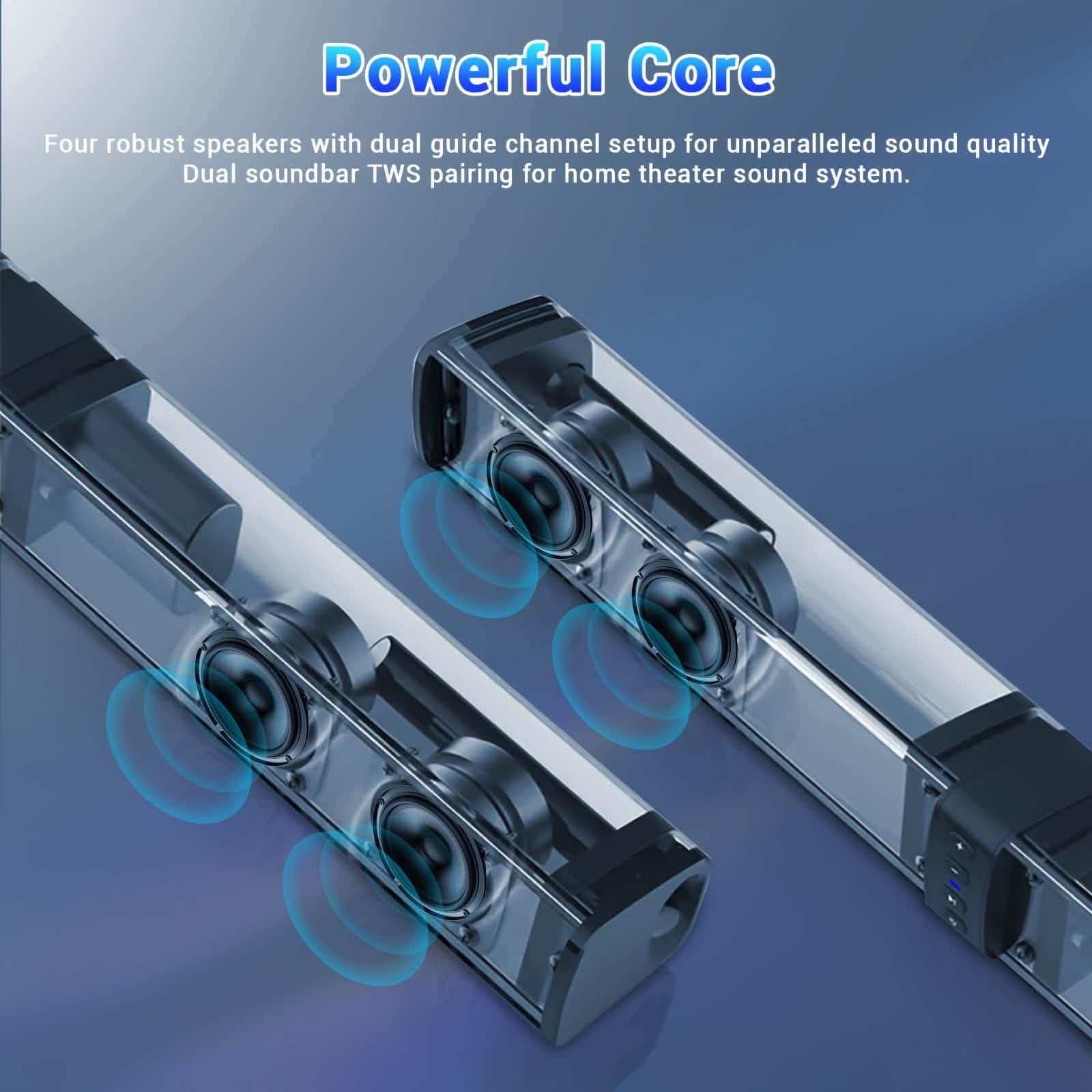 Wireless Soundbar for TV – 2 - in - 1 Detachable Bluetooth Speaker - thewrightstore