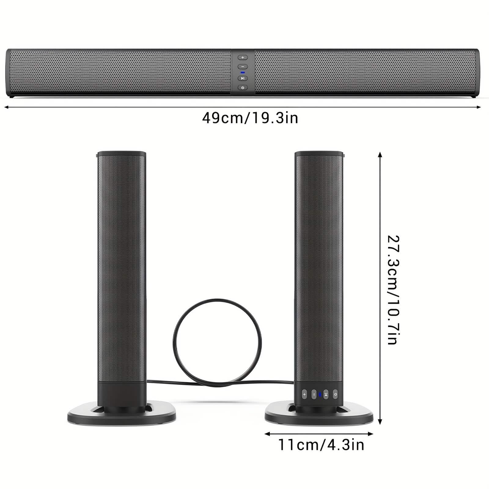 Wireless Soundbar for TV – 2 - in - 1 Detachable Bluetooth Speaker - thewrightstore