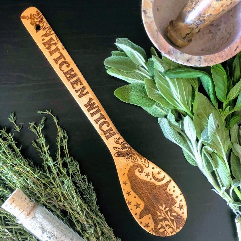 Witchy Bamboo Wooden Spoon - thewrightstore