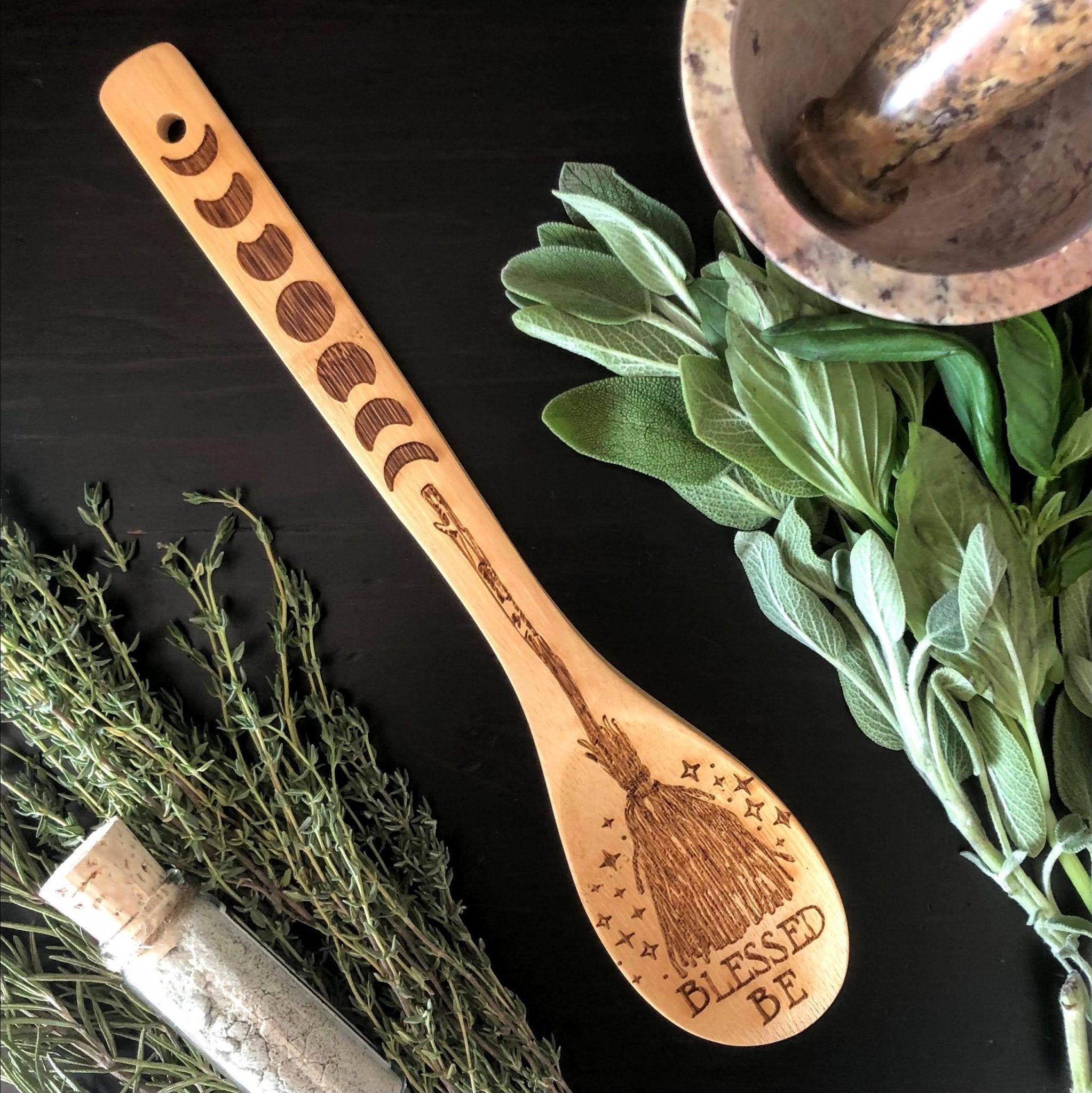 Witchy Bamboo Wooden Spoon - thewrightstore