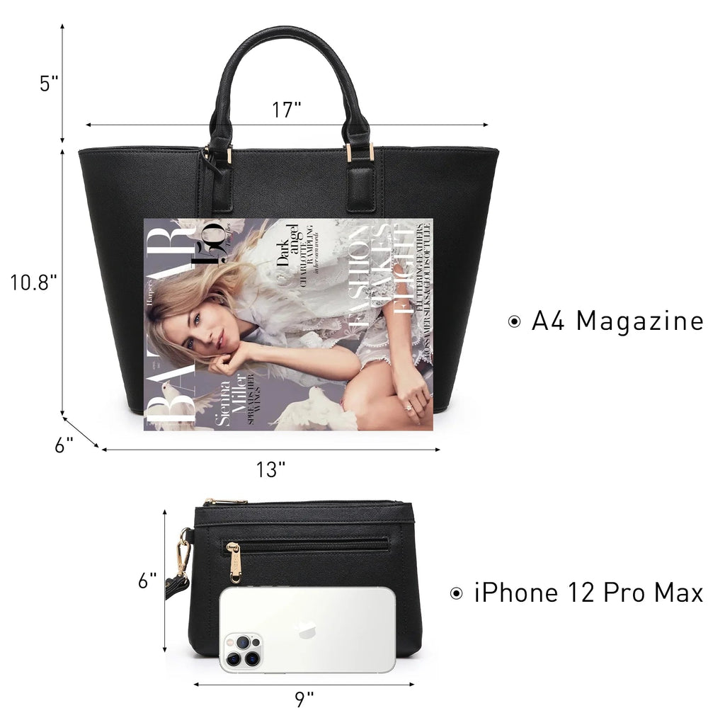 Women'S Handbags Purses Large Tote Shoulder Bag Top Handle Satchel Bag for Work - thewrightstore