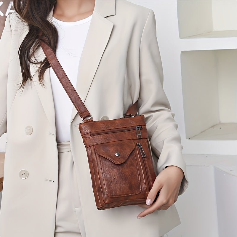 Women’s Vintage Leather Crossbody Bag - thewrightstore