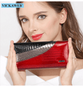 Wristlet Wallet Female Animal Prints Women Wallets Genuine Leather Purses Ladies Fashion Zipper Purse Standard Wallets - thewrightstore