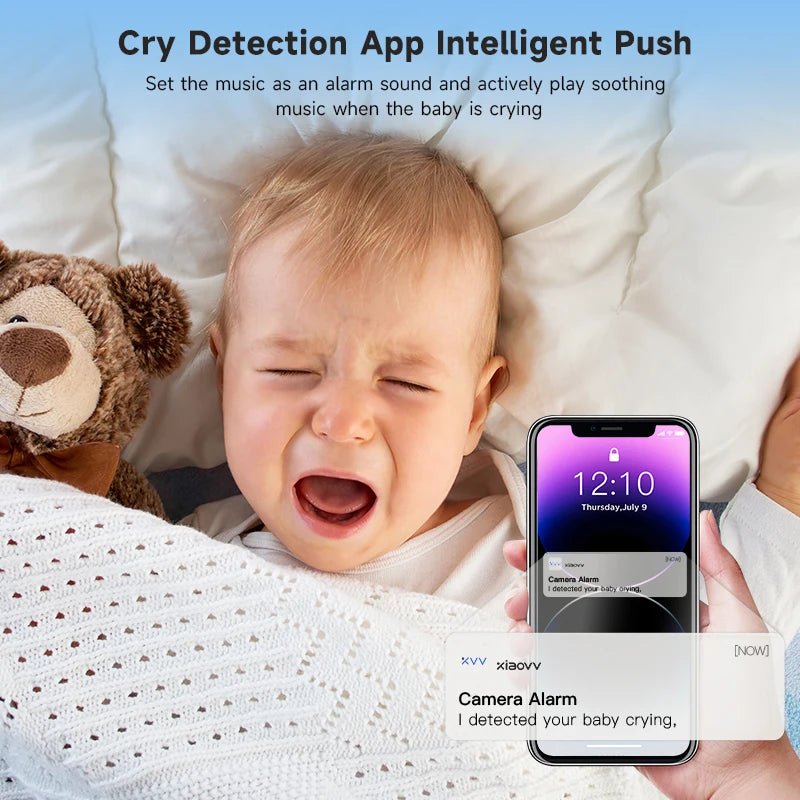 XIAOVV 4MP Baby Monitor Wifi Indoor Two-Way Audio Motion Detection Night Vision Security Protection Surveillance Camera - thewrightstore
