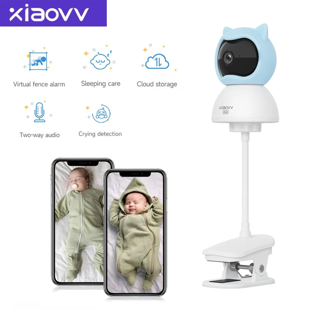 XIAOVV 4MP Baby Monitor Wifi Indoor Two-Way Audio Motion Detection Night Vision Security Protection Surveillance Camera - thewrightstore