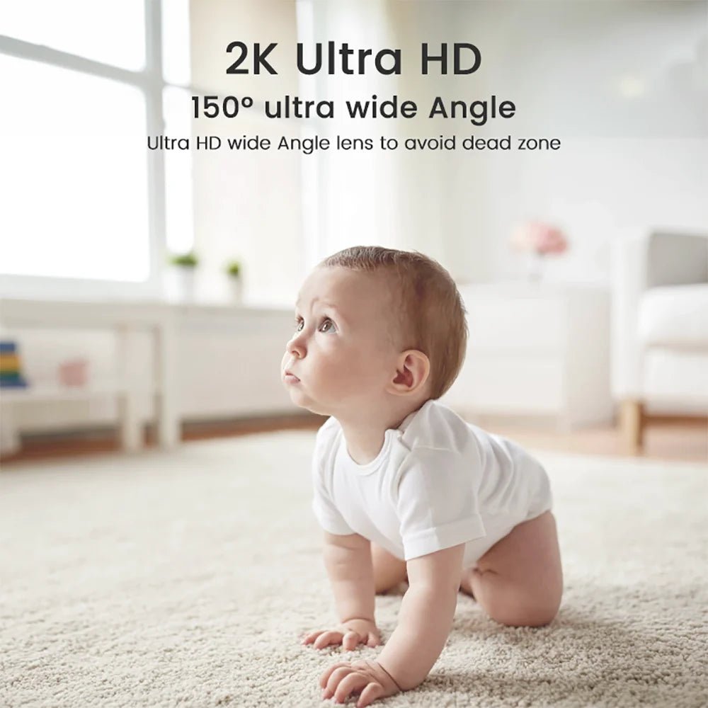 XIAOVV 4MP Baby Monitor Wifi Indoor Two-Way Audio Motion Detection Night Vision Security Protection Surveillance Camera - thewrightstore