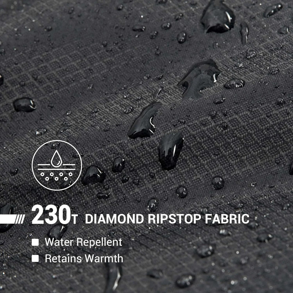 XL Cotton Flannel Sleeping Bags, Oversized Weatherproof 3 - Season Sleep Bag with Hood for Camping & Hiking & Backpacking, 17.6℉ - 54℉ (Black) - thewrightstore