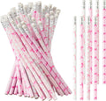 Xqumoi 60-Pack Coquette Pink Bow Pencils with Erasers - Preppy 2 HB Pencils for Back to School, Classroom Rewards, Office Supplies, Party Favors, and Goodie Bag Fillers - thewrightstore