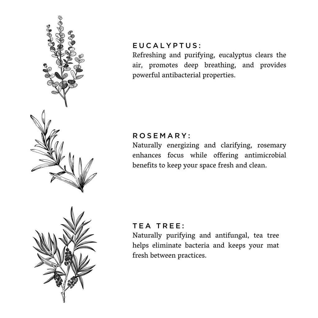 Yoga Mat Spray - Eucalyptus + Rosemary - thewrightstore